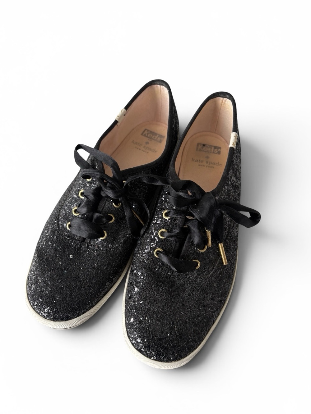 Keds X Kate Spade New York Black Glitter Sneakers Size 9